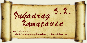 Vukodrag Kamatović vizit kartica